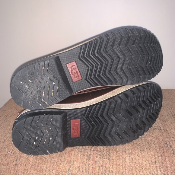 UGG Brown Decatur Nordic Snowflake Winter Boots 9 - Picture 12 of 13